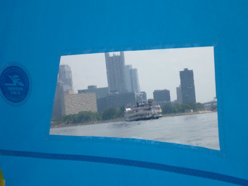 riverboat through window