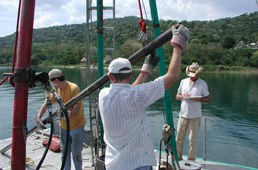  Kullenburg coring, Lake Peten Itza - June 2002. 