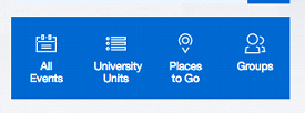 Screenshot of navigation menu buttons