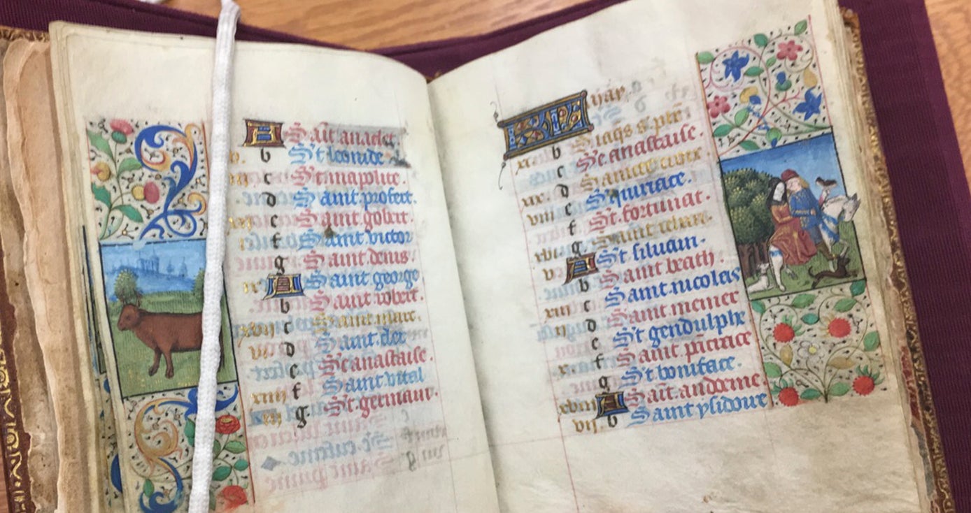 Pages in a book/illuminated manuscript
