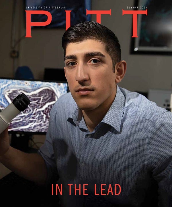 A magazine cover for Pitt Magazine's summer 2020 issue