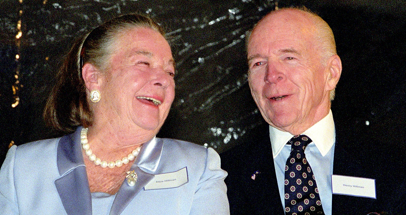 Elsie and Henry Hillman at the opening of the cancer center