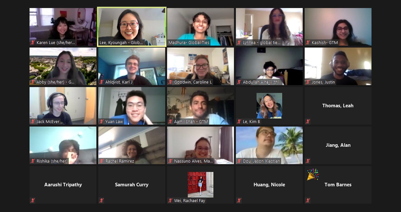 A Zoom meeting full of participants