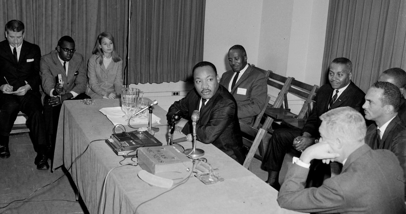 MLK at a long table in WPU