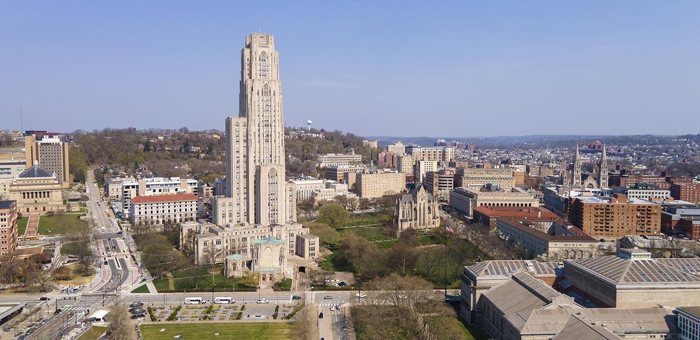The Cathedral of Learning with Oakland in the background