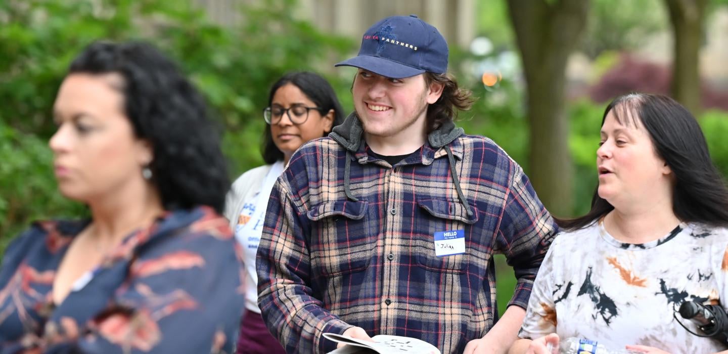 High school student Julian Nicotero tours Pitt's campus