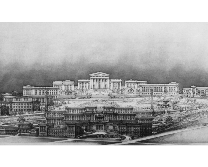 an early rendering of the pittsburgh campus