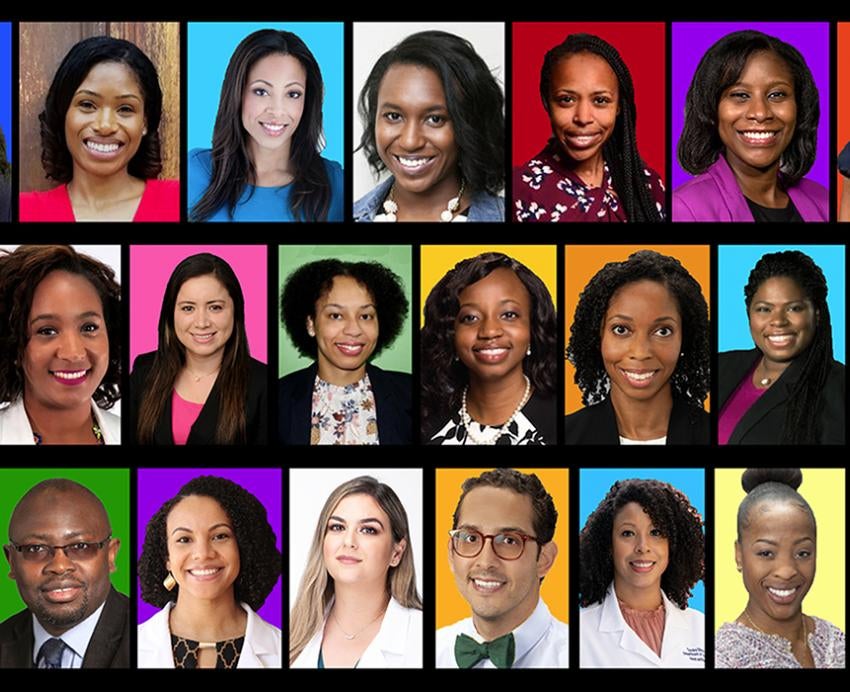 collage of new faculty member portraits 