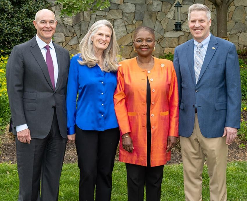 Frederick, Sophia Lynn, Baroness Valerie Amos and Chancellor Gallagher