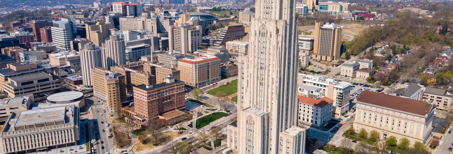 Cathedral of Learning drone image